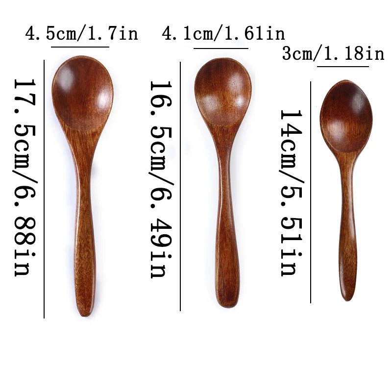 Natural Wooden Spoon, Household Tableware Accessories