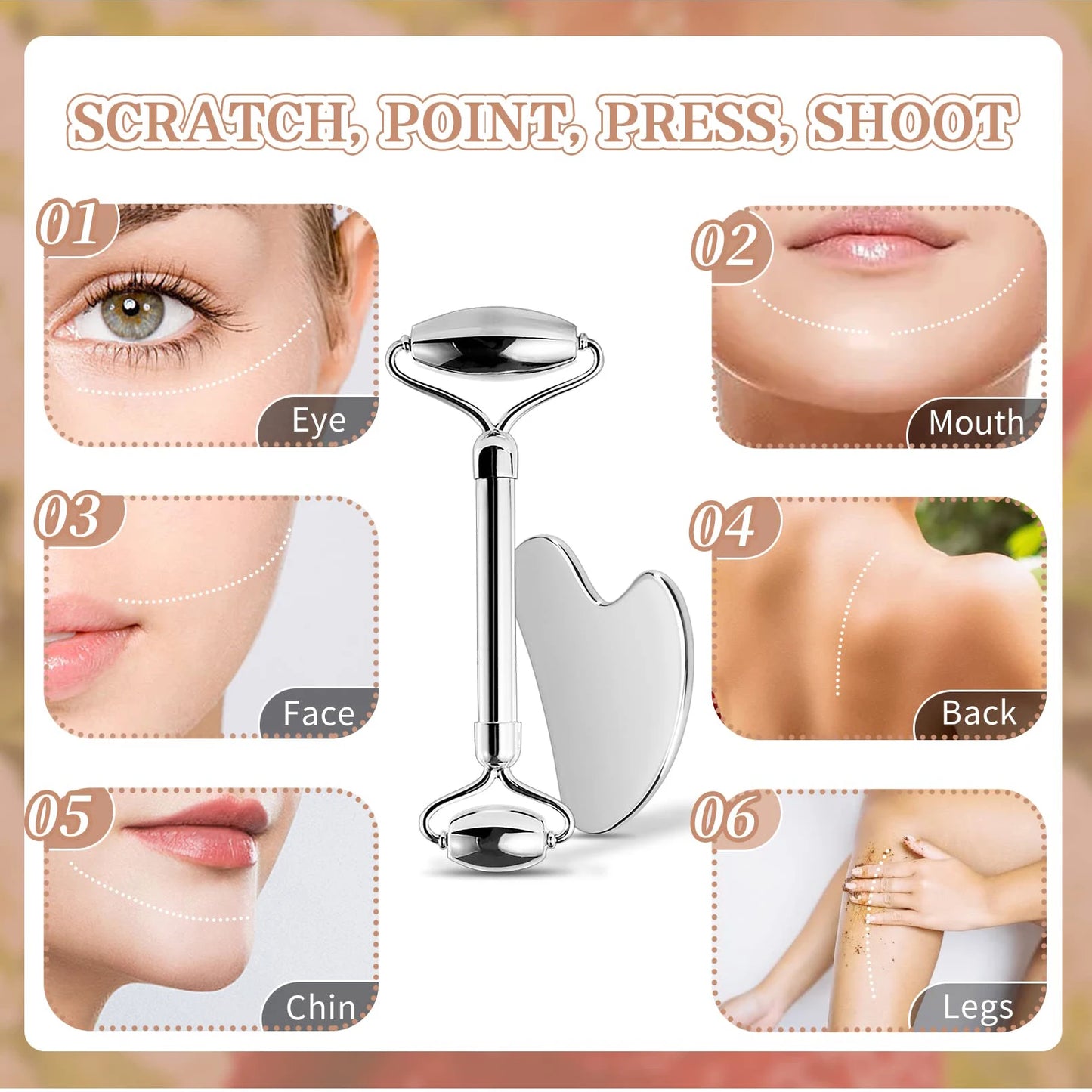 304 Stainless Steel Facial Roller