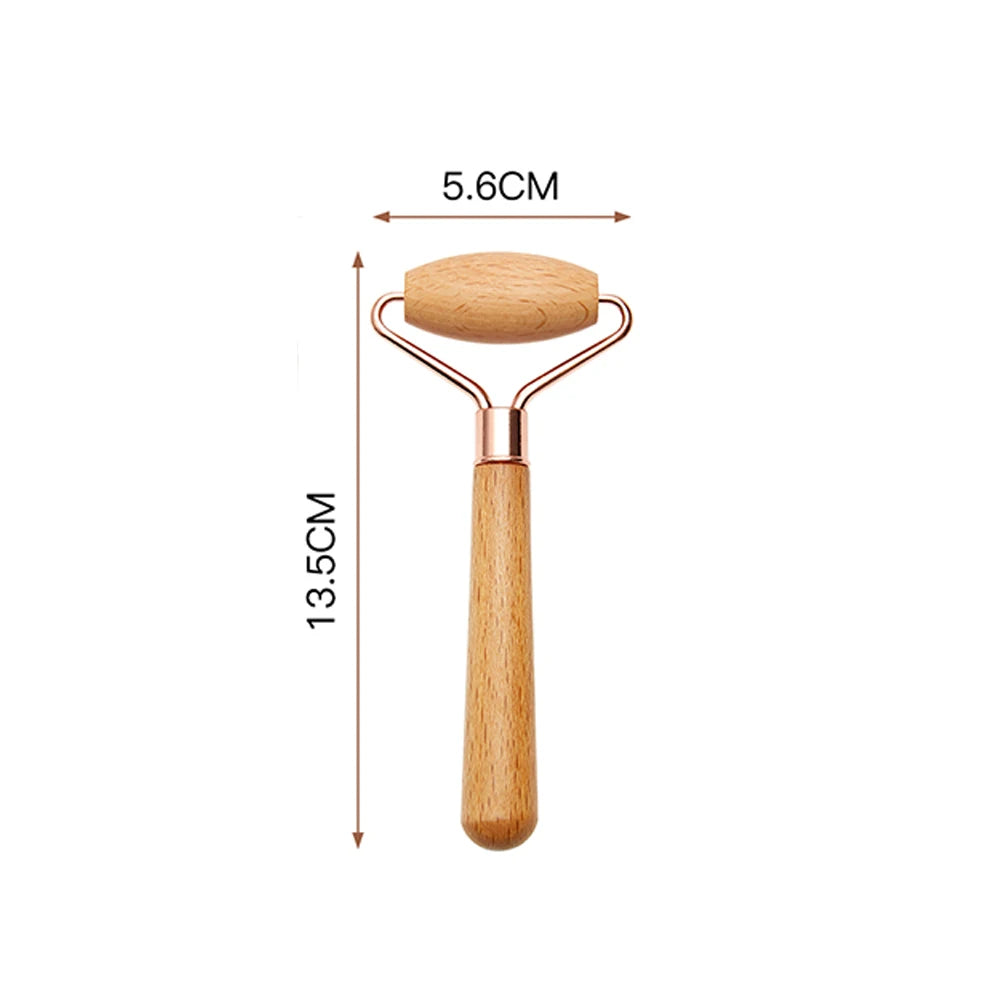 Wooden Massager for Face Wrinkle, Remover, Roller, Facial Skin Scraping