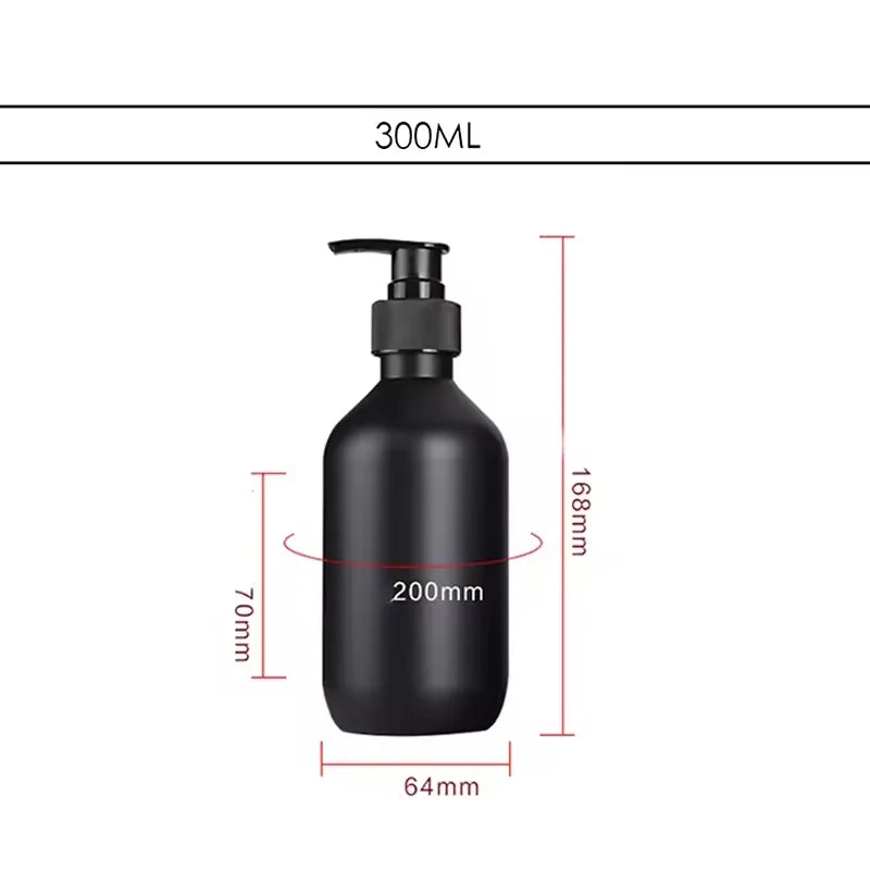 Reusable Matte black liquid soap dispenser 300/500mL,