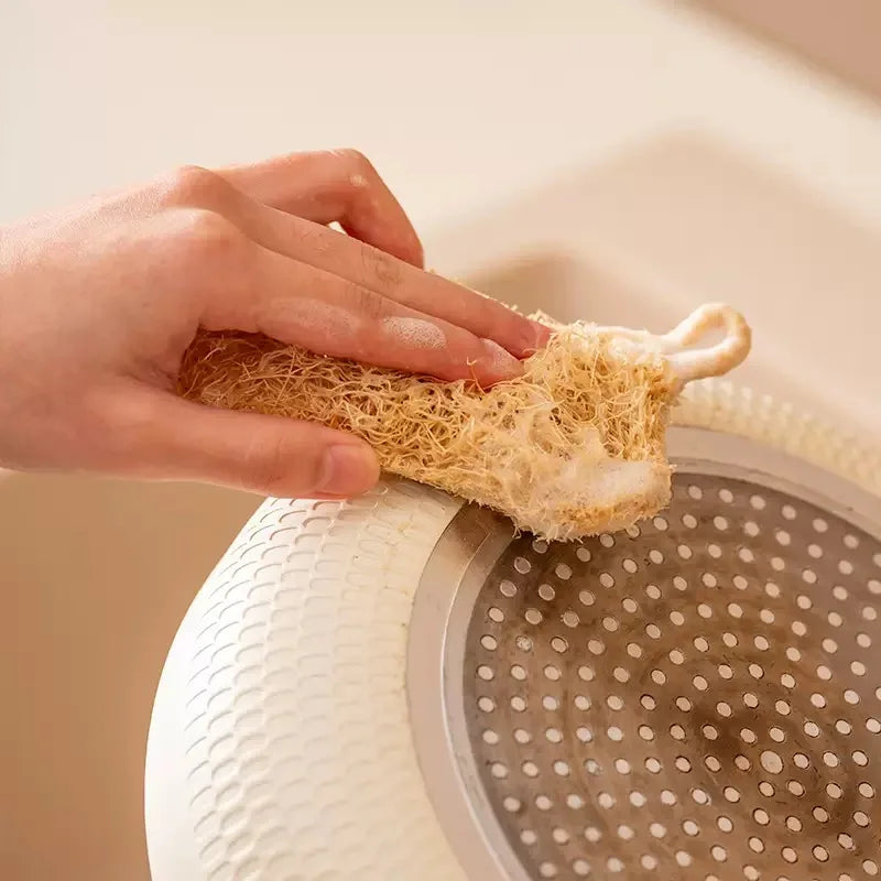 High-Quality Natural Luffa Sponge - Gentle Body Exfoliation
