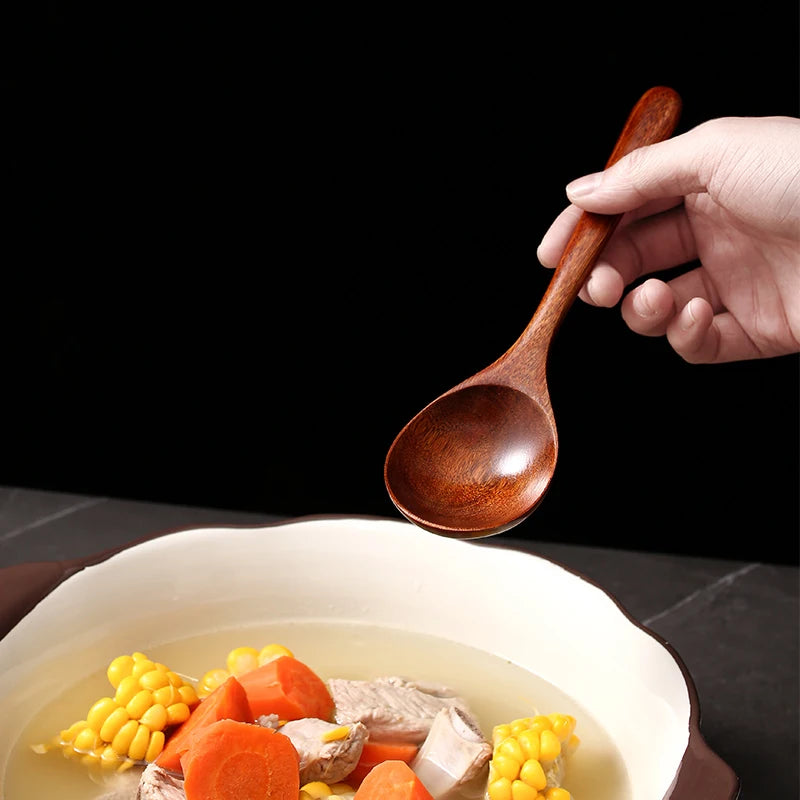 Natural Wooden Spoon, Household Tableware Accessories