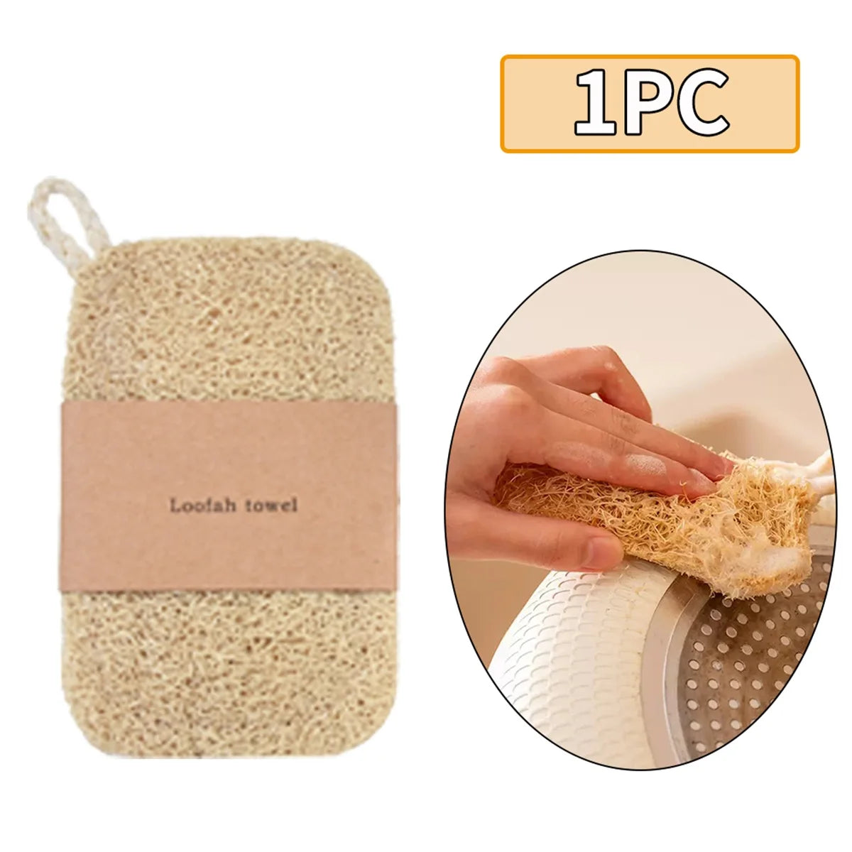 High-Quality Natural Luffa Sponge - Gentle Body Exfoliation