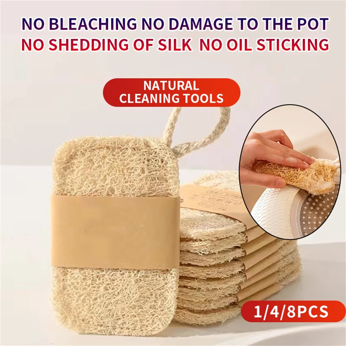 High-Quality Natural Luffa Sponge - Gentle Body Exfoliation