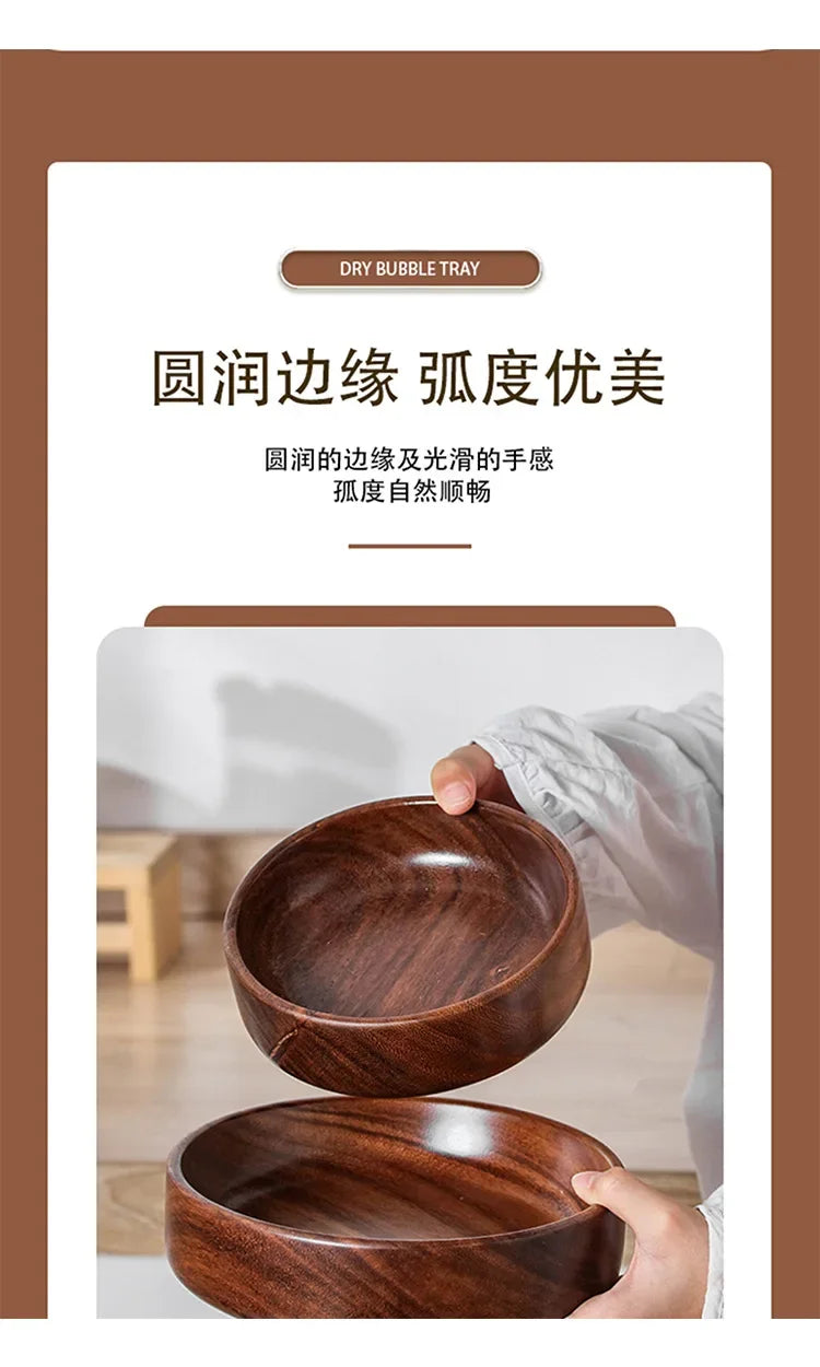 Solid wood bowl, Walnut, Vintage home kitchen utensil