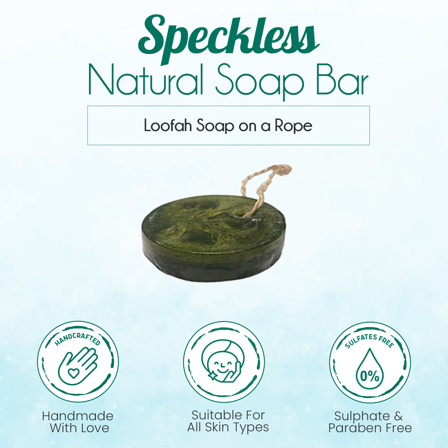 Speckless Soap Bar. Chia, Lemon, Parsley, and Coconut Oil.-2